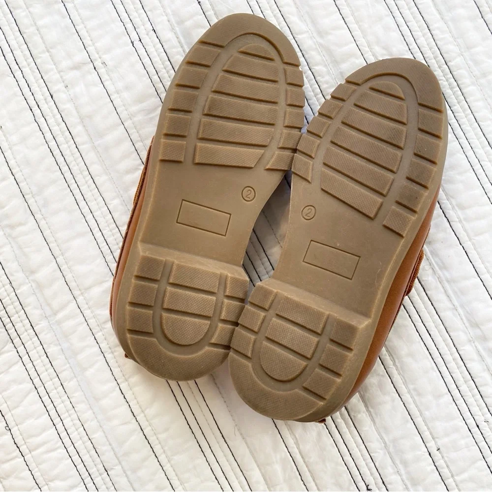 GAP Boys Lace-up Loafers Boat Shoes in Toffee Brown size Gradeschool Boys 2
